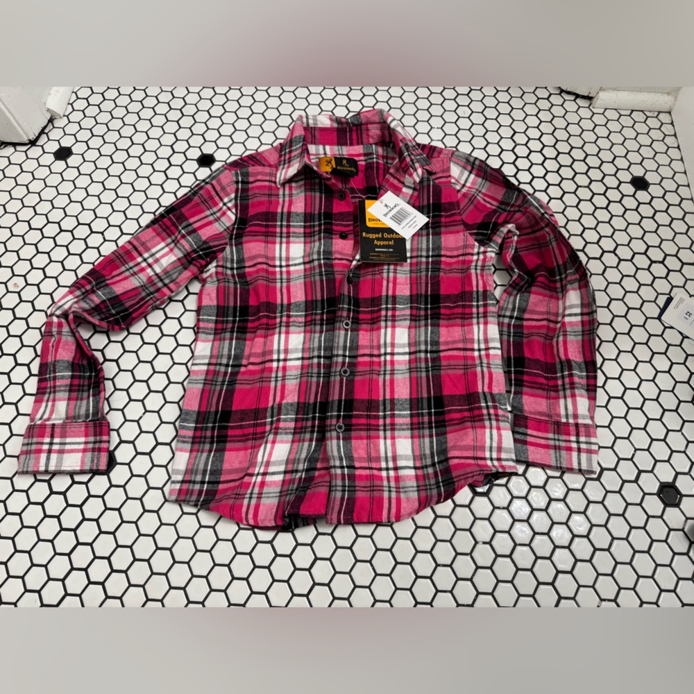 NWT Browning plaid button down shirt size medium